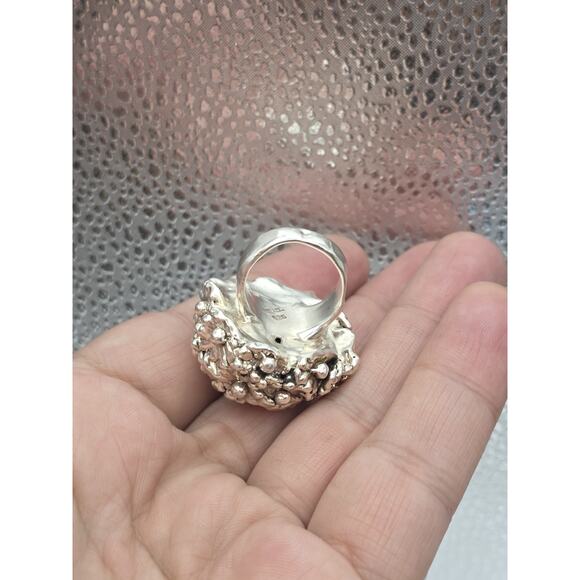 VINTAGE ISRAEL STERLING SILVER 925 RING SIZE 8.5 - Picture 5 of 16